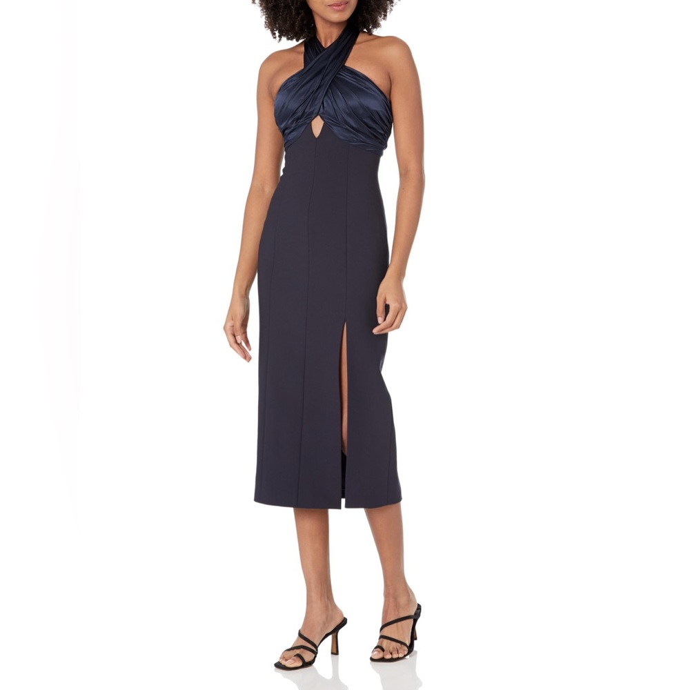 NEW W/ Tag- Cinq à Sept Strapless Midnight Blue Dress